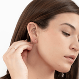 Pink Sapphire Huggie, Kioko