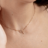 Plain Paperclip Toggle Necklace, Jerta