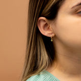 minimalistic design earring charm and huggie