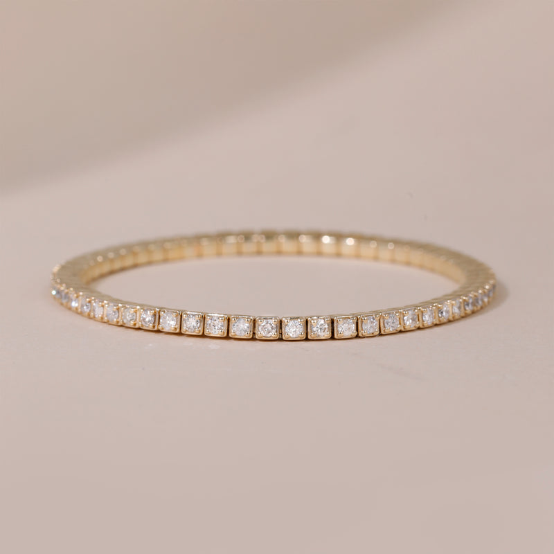 Stretch, Flex Diamond Tennis Bangle