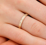 handmade gold stacking band