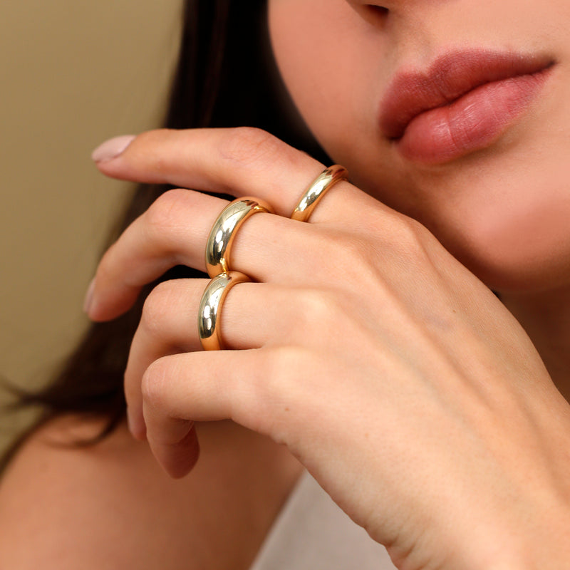 handmade chunky wedding band sizes