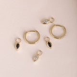 bezel set marquise cut diamond earrings