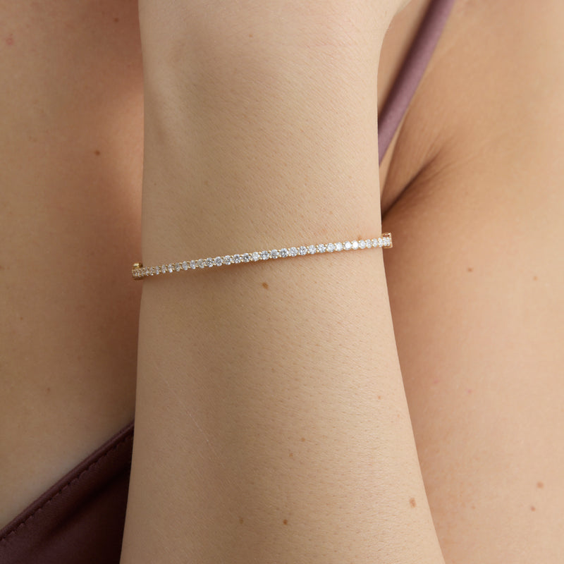 Natural Diamond Bangle, Melanie