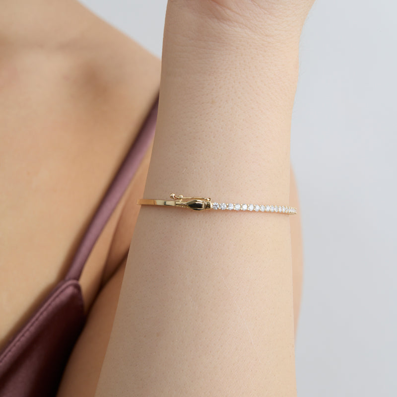 Natural Diamond Bangle, Melanie