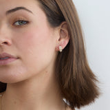 Leaf Branch Diamond Huggies, Emery