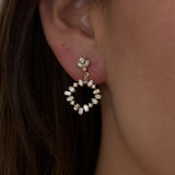 Baguette-Diamond Drop Earrings, Casey