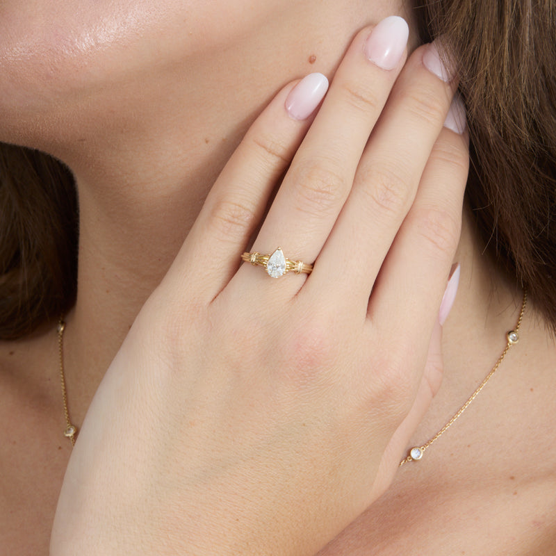 Timeless Pear-Cut Diamond Engagement Ring, Frances