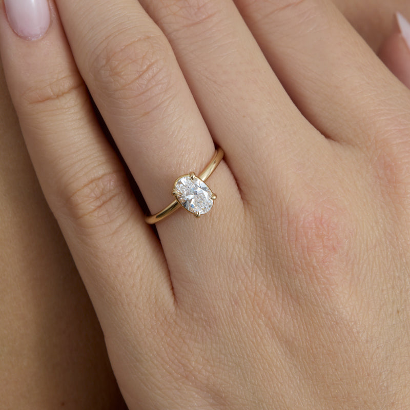 Oval Lab-Grown Diamond Engagement Ring, Stephanie