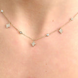 Diamond Kite Charm Necklace, Adalee