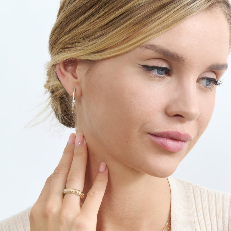 35 mm Inside-Out Natural Diamond Hoops, Kylee