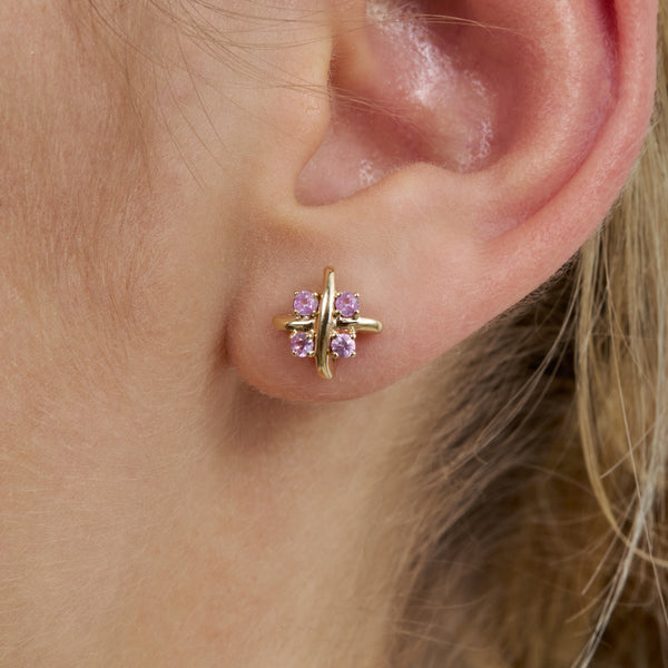 Pink Sapphire Earrings