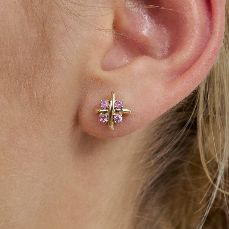 Pink Sapphire Earrings