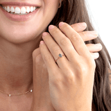 Blue Topaz Engagement Ring, Skyla