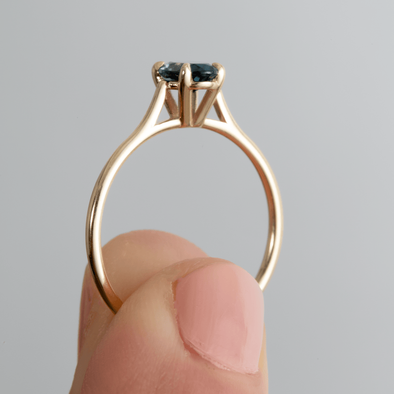 Blue Topaz Engagement Ring, Skyla