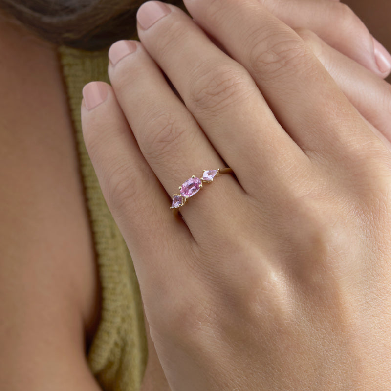 Pink Sapphire Engagement Ring, Onika