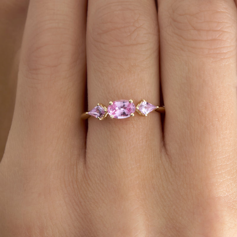 Pink Sapphire Engagement Ring, Onika
