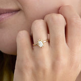 Lab Grown Diamond Beaded Engagement Ring, Berta