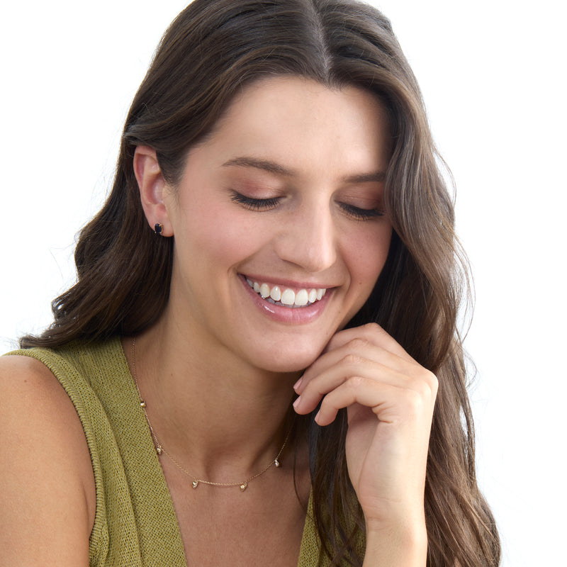 Lab-Grown Oval Sapphire Stud Earrings, Zafira