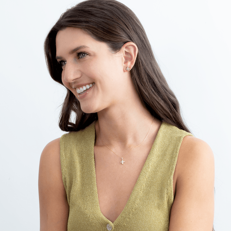 Diamond Clover Necklace, Rosie