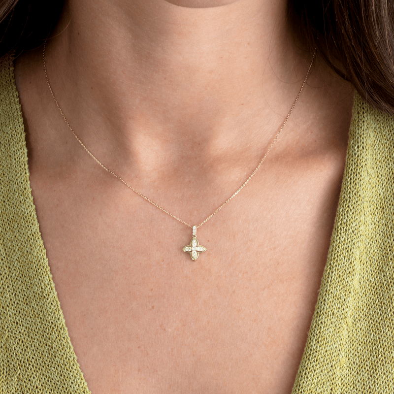 Diamond Clover Necklace, Rosie