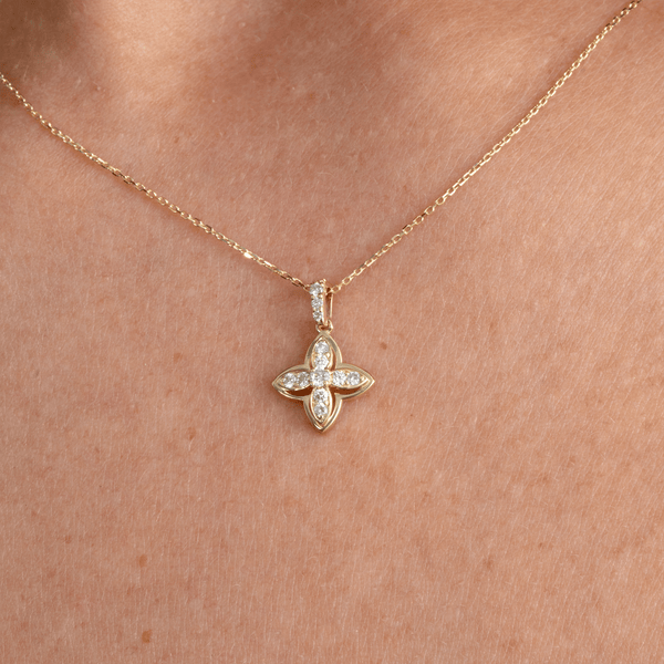 Diamond Clover Necklace, Rosie
