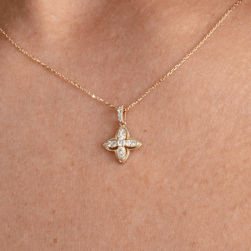 Diamond Clover Necklace, Rosie