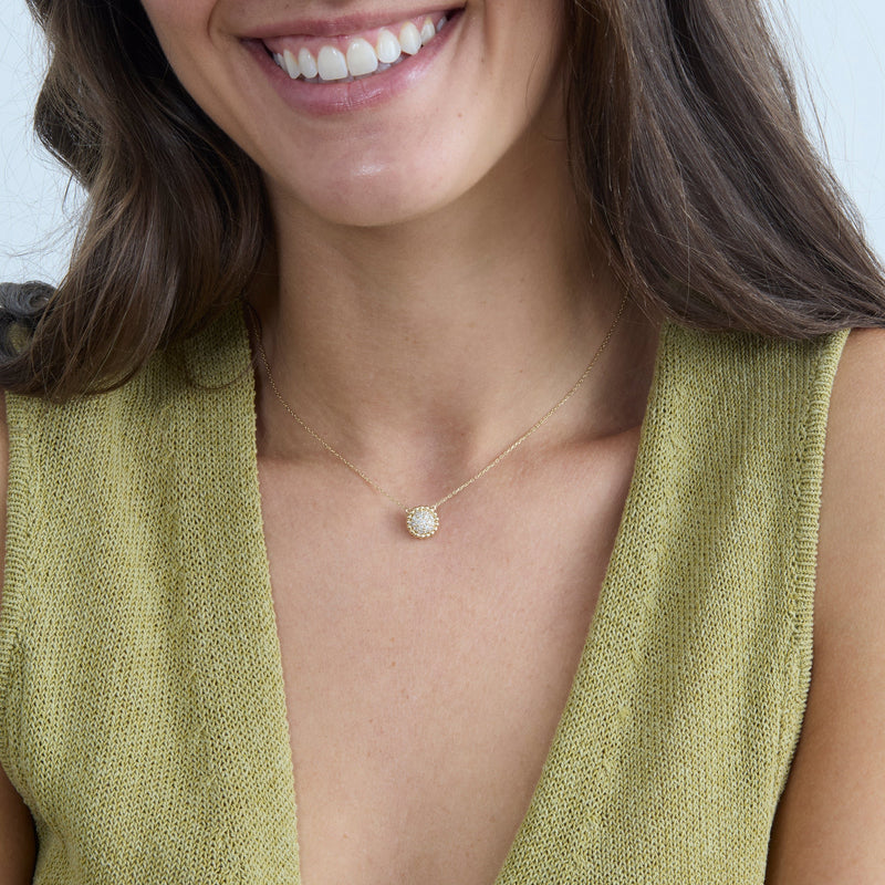 Beaded Diamond Necklace, Mei