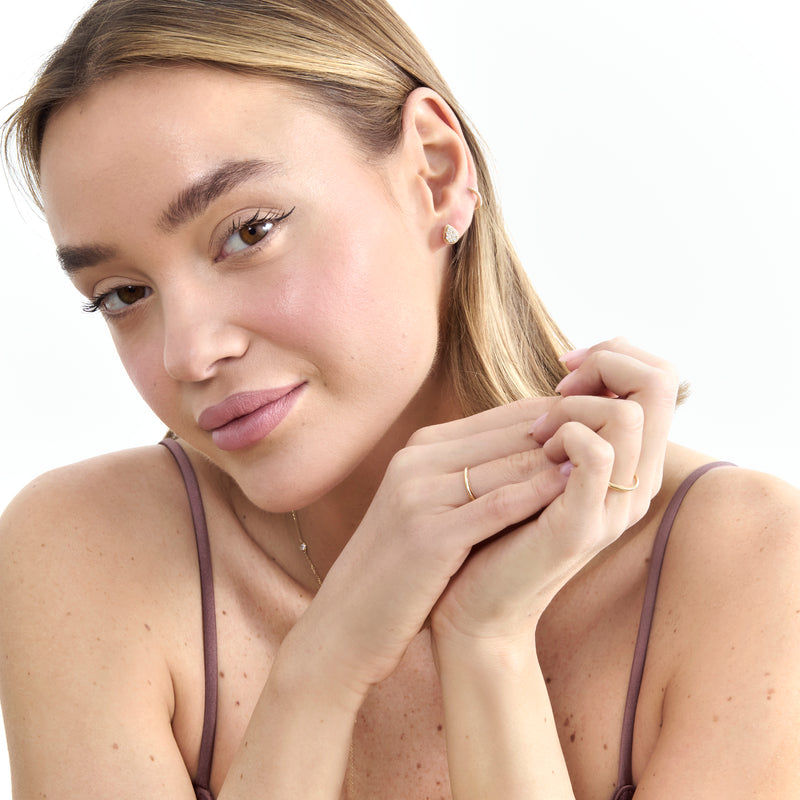 Diamond Teardrop Stud Earrings, Kenna