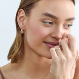 Black Diamond Droplet Stud Earring, Virginia