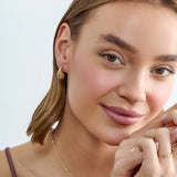 Black Diamond Droplet Stud Earring, Virginia