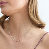 Diamond Tennis Necklace with Cuban Chain, Mackenzie