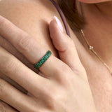 Emerald Pave Dome Ring, Gem