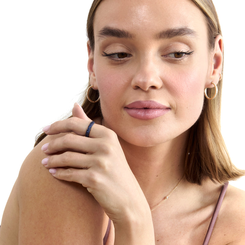 Blue Sapphire Dome Eternity Ring, Gem