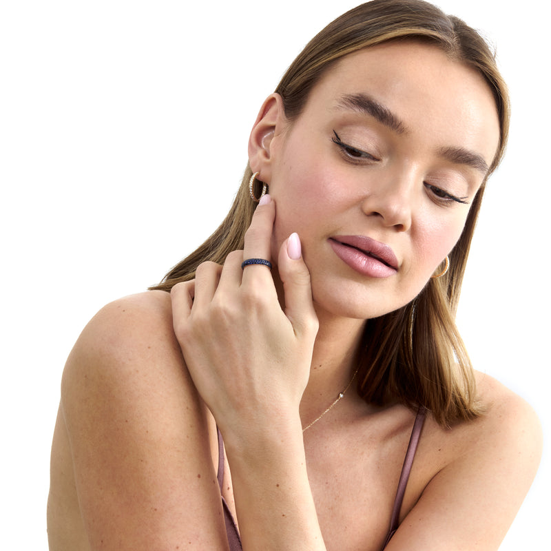 Blue Sapphire Dome Eternity Ring, Gem