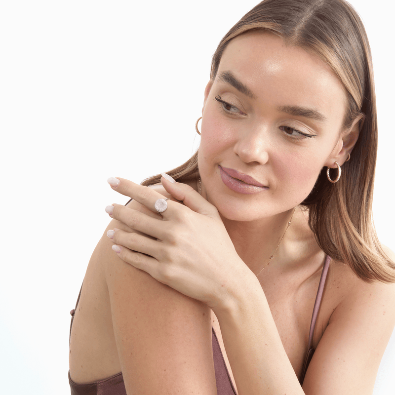 Diamond Button Ring, Leona