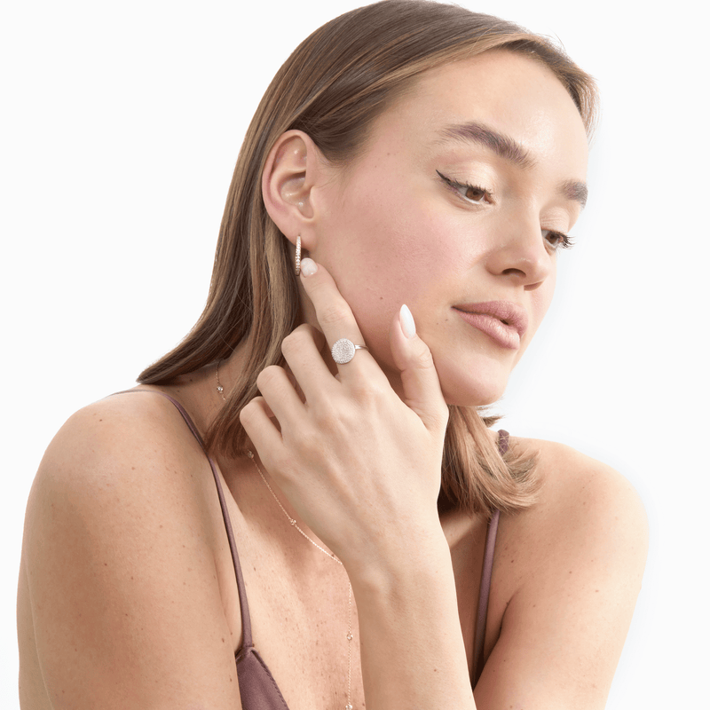 Diamond Button Ring, Leona