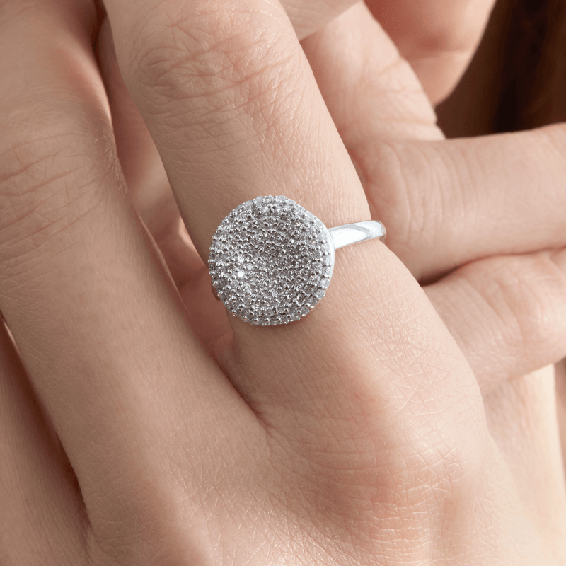Diamond Button Ring, Leona