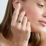 Pave Blue Diamond Ring, Gita