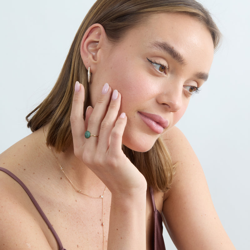 Statement Emerald Pave Ring, Gita