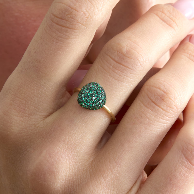 Statement Emerald Pave Ring, Gita