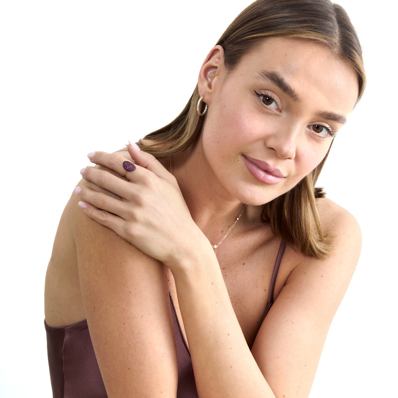 Long Ruby Pave Ring, Rahma