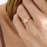 Oval-Cut Lab-Grown Diamond Engagement Ring, Elia