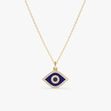 Diamond and Enamel Evil Eye Charm, Lucinda