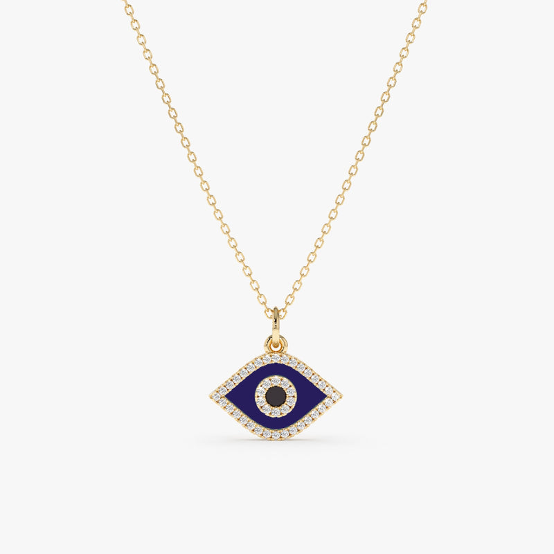 Diamond and Enamel Evil Eye Charm, Lucinda
