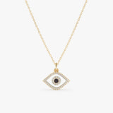 Diamond and Enamel Evil Eye Charm, Lucinda