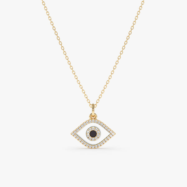 Diamond and Enamel Evil Eye Charm, Lucinda