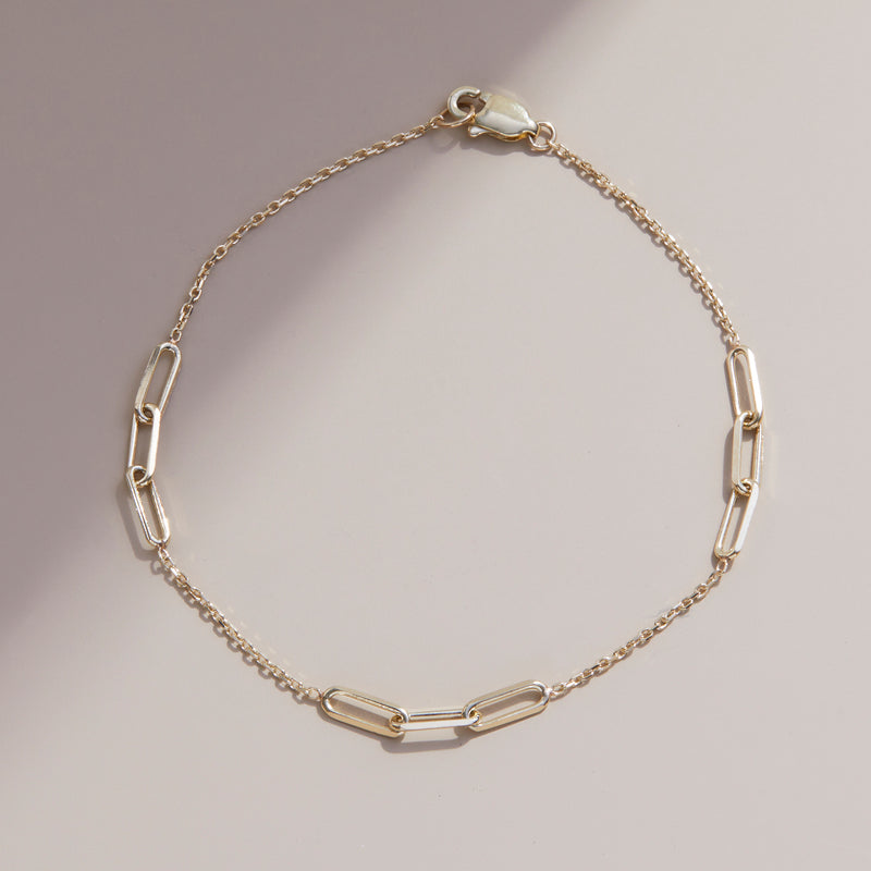 Paperclip Cable Chain Bracelet