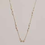 Paperclip Cable Chain Mix Necklace