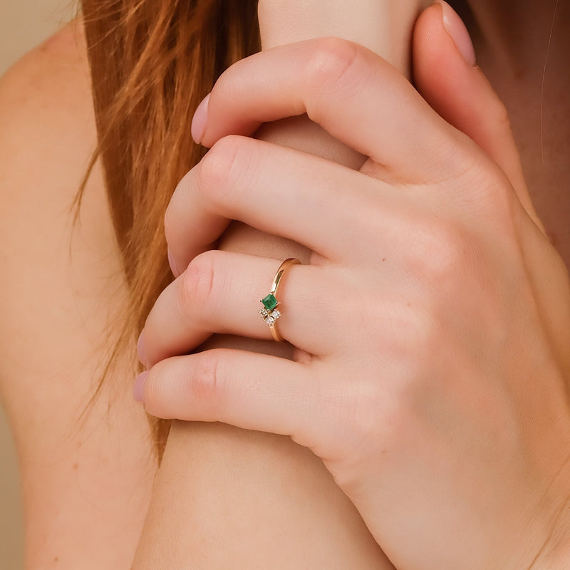 minimalistic style may birthstone ring